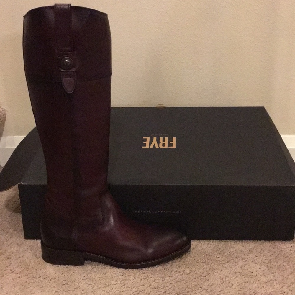 Brand New Frye Jayden Tall Bordeaux Button Boots